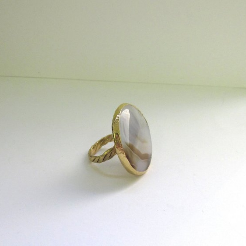 Dara Ettinger Agate Circle Adjustable Ring - image 2